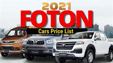 photonph|Foton Philippines: Foton Cars Price List & 2024 .